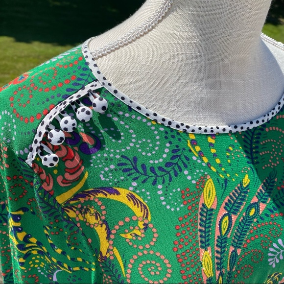 NWT Anthropologie Maeve Janis Dress, Green Paisley Print, Size 6. - Picture 2 of 16